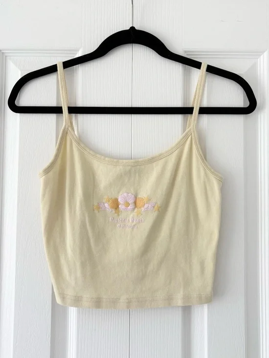 Pacsun Victoria Beach Yellow Tank Top - Picture 1 of 3